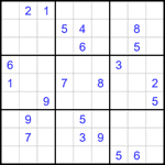 Судоку 9х9 #1622 трудный