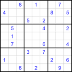 Судоку 9х9 #1623 трудный