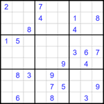 Судоку 9х9 #1624 трудный