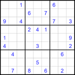 Судоку 9х9 #1628 трудный