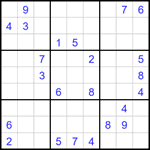 Судоку 9х9 #1629 трудный