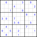 Судоку 9х9 #1632 трудный