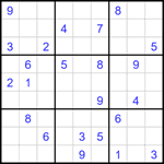 Судоку 9х9 #1638 трудный