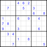 Судоку 9х9 #1639 трудный