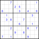 Судоку 9х9 #1640 трудный