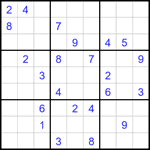 Судоку 9х9 #1642 трудный