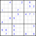 Судоку 9х9 #1643 трудный