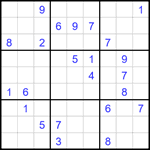 Судоку 9х9 #1644 трудный