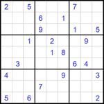 Судоку 9х9 #1645 трудный