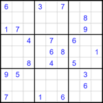 Судоку 9х9 #1647 трудный