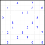 Судоку 9х9 #1648 трудный