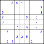 Судоку 9х9 #1649 трудный