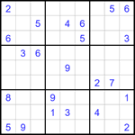 Судоку 9х9 #1651 трудный