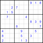 Судоку 9х9 #1652 трудный