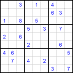 Судоку 9х9 #1653 трудный