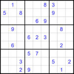 Судоку 9х9 #1654 трудный