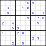 Судоку 9х9 #1657 трудный