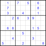 Судоку 9х9 #1658 трудный