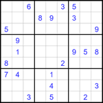 Судоку 9х9 #1659 трудный