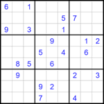 Судоку 9х9 #1660 трудный