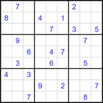 Судоку 9х9 #1661 трудный