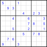 Судоку 9х9 #1662 трудный