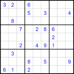 Судоку 9х9 #1664 трудный