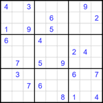Судоку 9х9 #1665 трудный