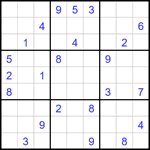 Судоку 9х9 #1668 трудный