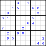 Судоку 9х9 #1670 трудный