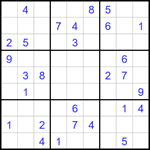 Судоку 9х9 #1614 очень трудный