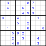 Судоку 9х9 #1616 очень трудный