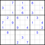 Судоку 9х9 #1618 очень трудный