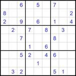 Судоку 9х9 #1620 очень трудный