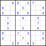 Судоку 9х9 #1622 очень трудный