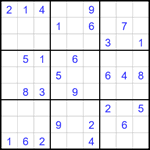 Судоку 9х9 #1624 очень трудный