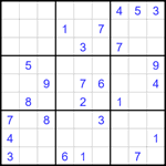 Судоку 9х9 #1626 очень трудный