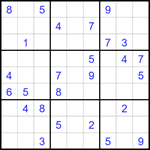 Судоку 9х9 #1629 очень трудный