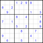 Судоку 9х9 #1633 очень трудный