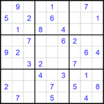 Судоку 9х9 #1636 очень трудный