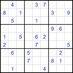 Судоку 9х9 #1637 очень трудный