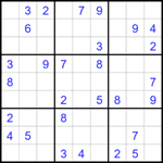 Судоку 9х9 #1638 очень трудный