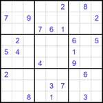 Судоку 9х9 #1648 очень трудный