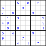 Судоку 9х9 #1649 очень трудный