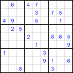 Судоку 9х9 #1650 очень трудный