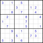 Судоку 9х9 #1651 очень трудный