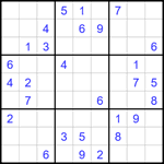 Судоку 9х9 #1653 очень трудный