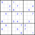 Судоку 9х9 #1654 очень трудный