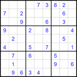 Судоку 9х9 #1655 очень трудный