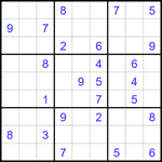 Судоку 9х9 #1656 очень трудный